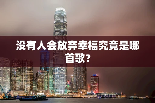 没有人会放弃幸福究竟是哪首歌？